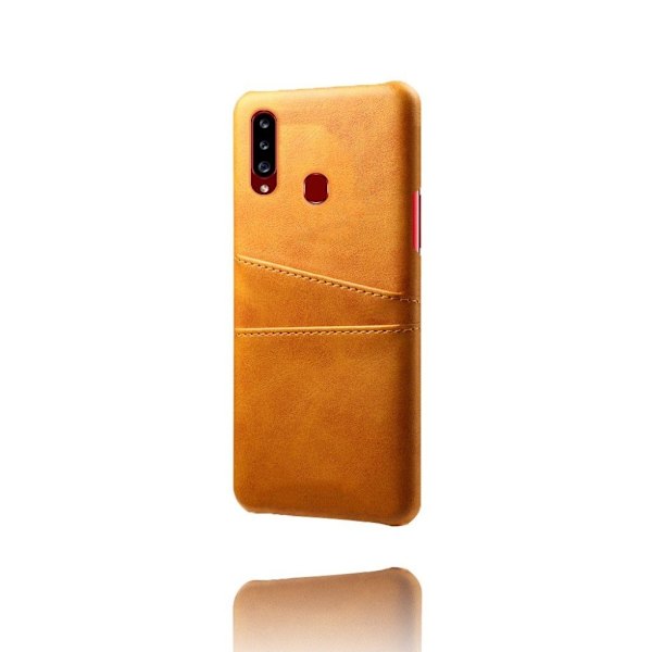 Dual Card Samsung Galaxy A20s kotelot - Oranssi Orange