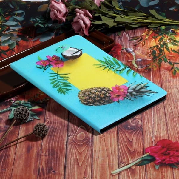 Huawei MediaPad T3 10 läderfodral med coolt mönster - Frukt multifärg