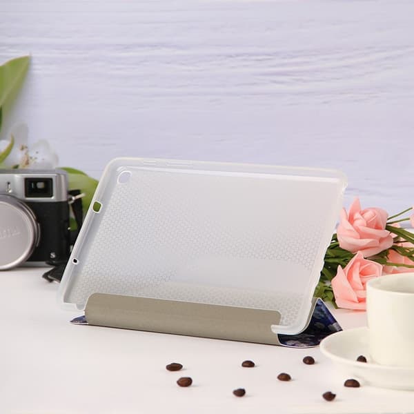 Samsung Galaxy Tab A 8.0 + S Pen (2019)  tri-fold læder etui - blå sommerfugl Blue
