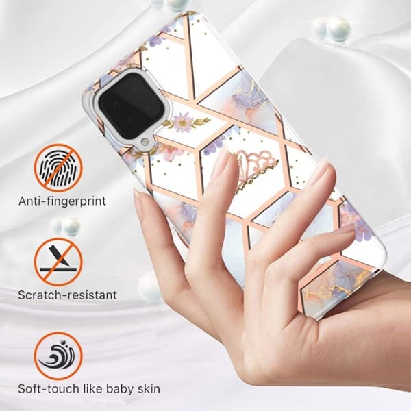 Marble design Samsung Galaxy A22 4G cover - Marmor / Krone Multicolor