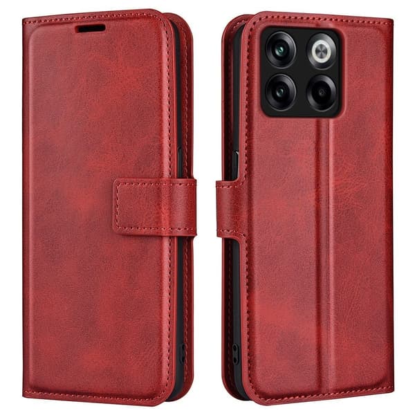 Læretui med Lommebok til OnePlus Ace Pro / 10t - Rød Red