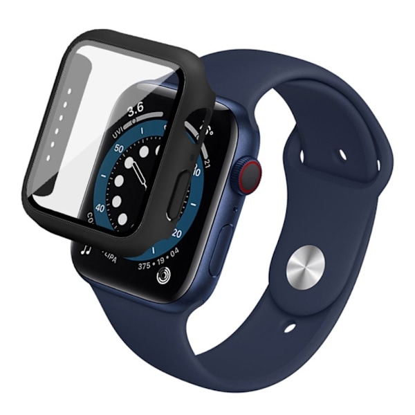 IMAK Apple Watch SE 2022 (44mm) cover with tempered glass - Black Svart