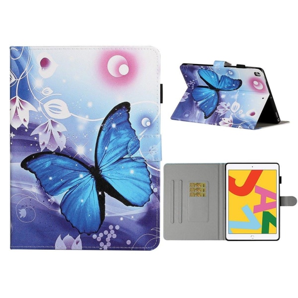 iPad 10.2 (2019) / Air (2019) cool pattern leather flip case - E Blå