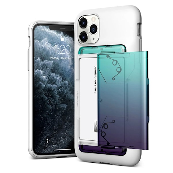 VRS Design Damda Glide Shield för iPhone 11 Pro Max - Vitrosa - Lila multifärg