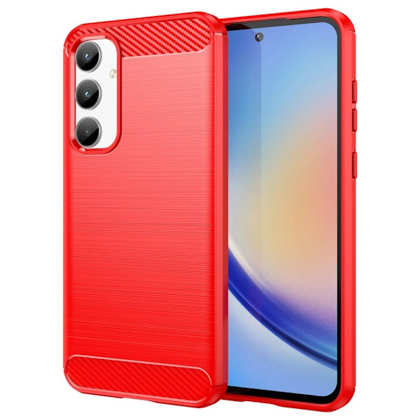 Carbon Flex Samsung Galaxy A35 deksel - Rød Red