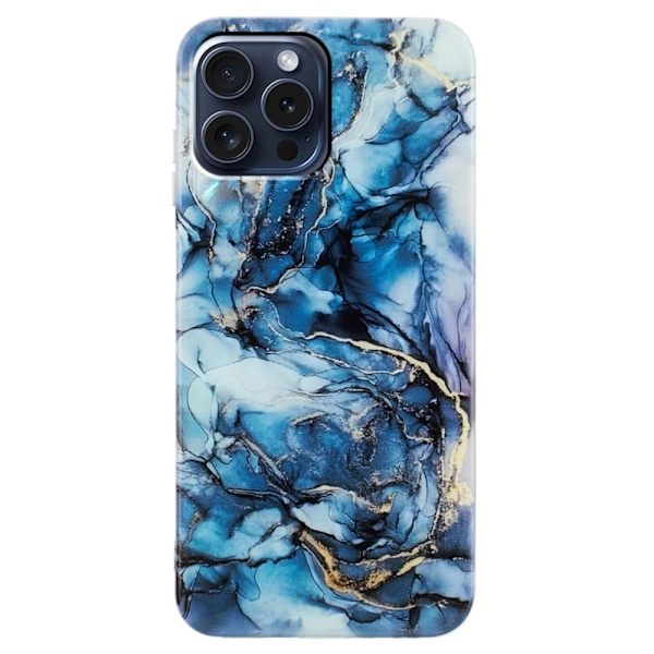 Marble design iPhone 16 Pro Max kotelot - Harmaa Silver grey