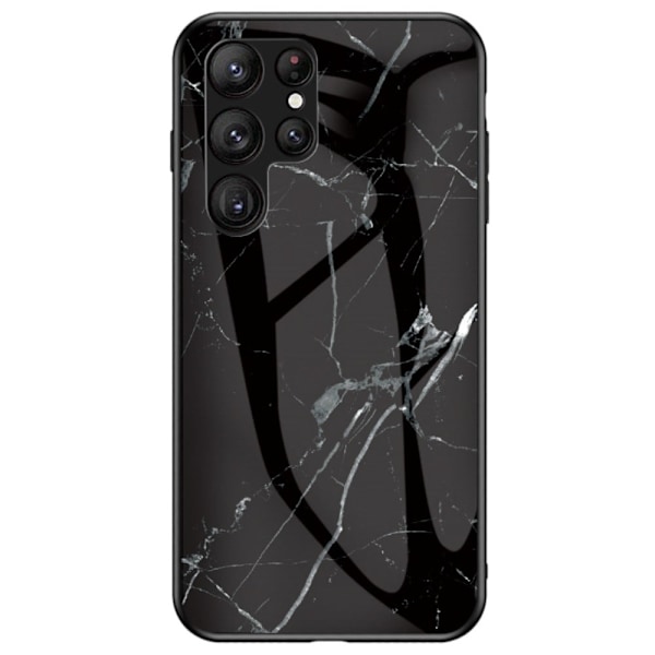 Fantasy Marmor Samsung Galaxy S23 Ultra skal - Svart Marmor Svart