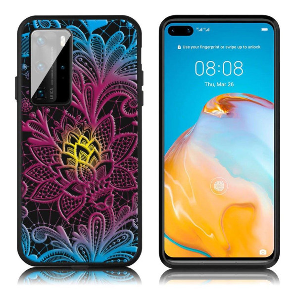 Imagine Huawei P40 Cover - Smuk blomst Multicolor