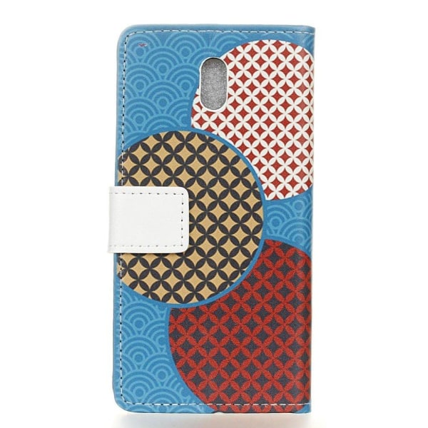 Samsung Galaxy J5 (2017) vintagetyylinen nahkakotelo - Saumaton ympyrä Multicolor