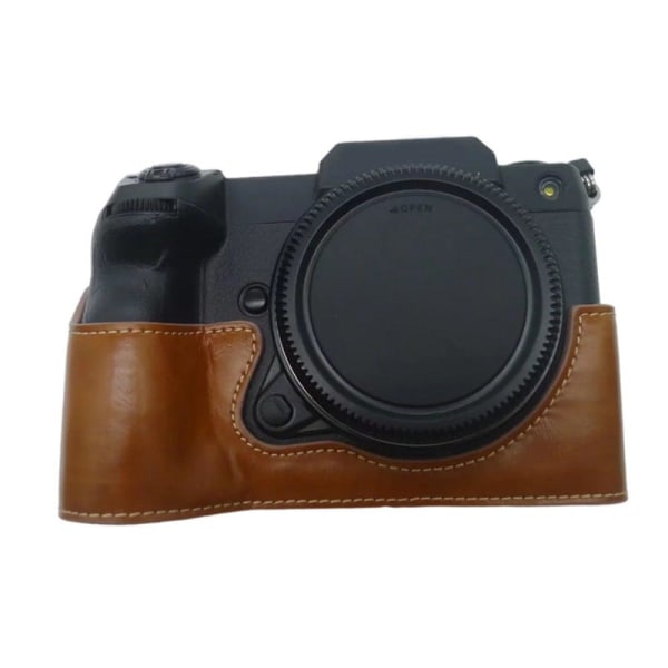 Fujifilm GFX 50S II / GFX 100S half-body leather case - Brown Brown