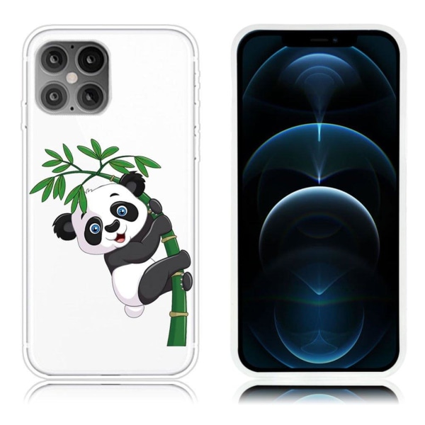 Deco iPhone 12 Pro Max case - Panda Climbing on Bamboo White