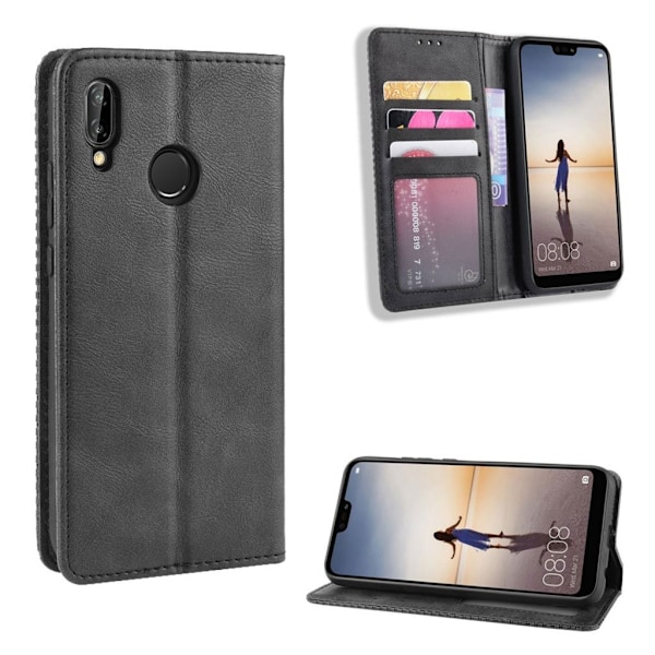 Bofink Vintage läder Honor 20 Lite / Huawei P20 Lite fodral - Svart Svart
