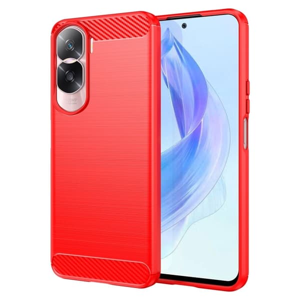 Carbon Flex Honor X50i / Honor 90 Lite skal - Röd Röd