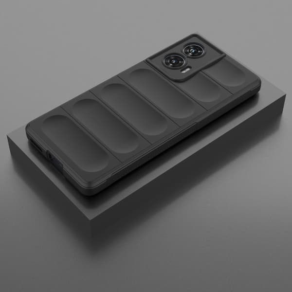 Blødt grebsformet Motorola Edge 50 Fusion cover - Sort Black