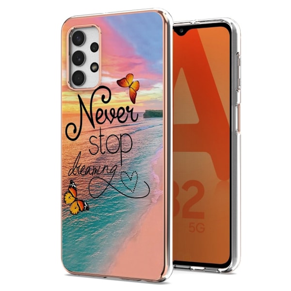 Marble design Samsung Galaxy A23 cover - Hold Aldrig Op Med At Drømme Multicolor