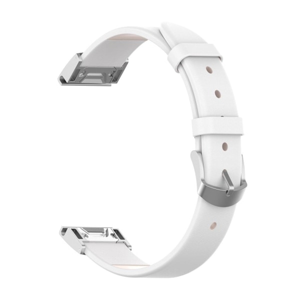 Garmin Fenix 5S klockarmband i äkta läder - Vit Vit