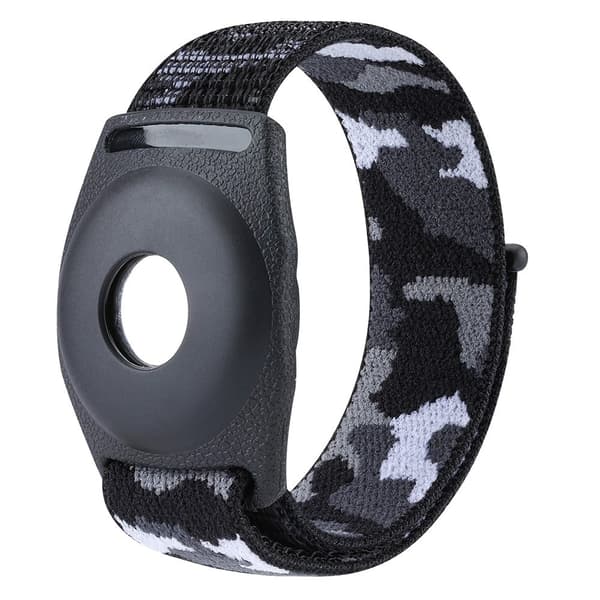AirTags nylonrem og cover til voksne - Sort Camouflage Black