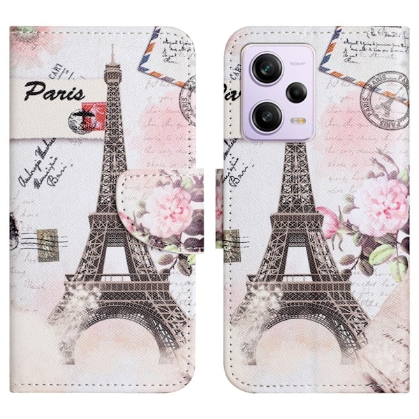 Wonderland Xiaomi Poco X5 / Redmi Note 12 Flip Etui - Tårn Multicolor
