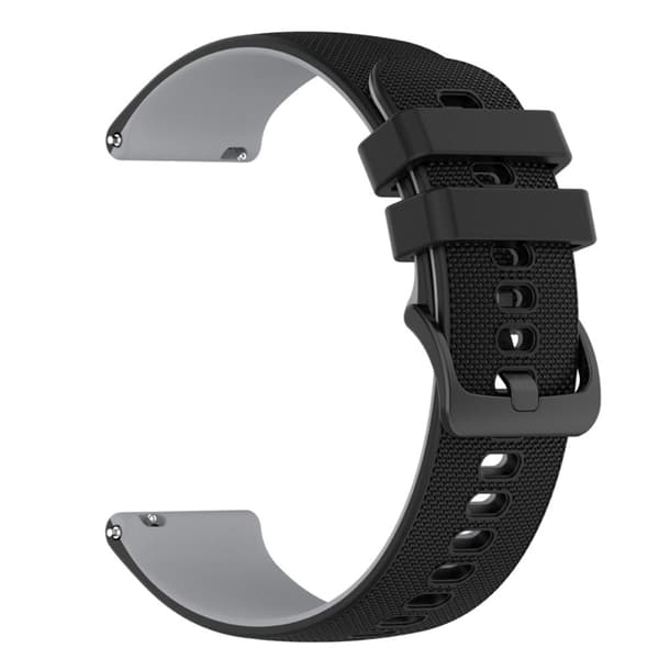 22 mm klokkerem i silikon for Garmin-klokke - Svart / Grå Black