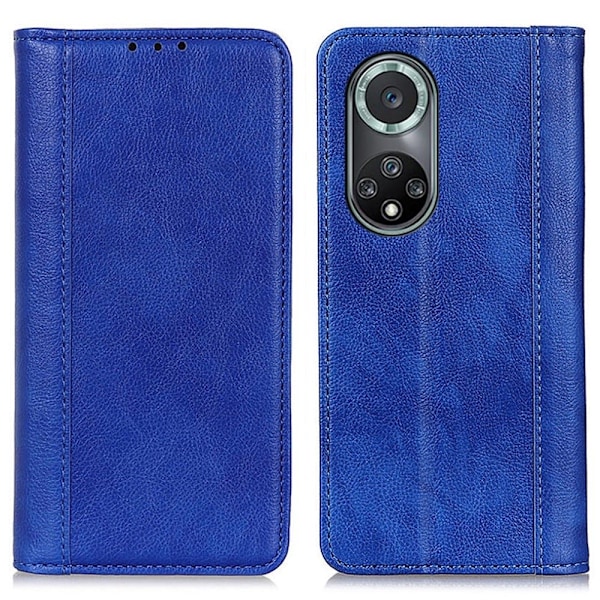 Aito nahkakotelo magneettisuljuksella Honor 50 Pro - Sininen Blue