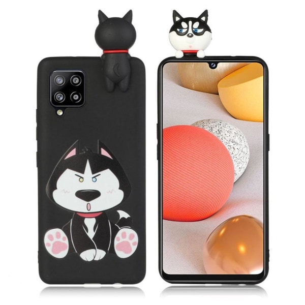 Cute 3D Samsung Galaxy A42 5G skal - Svart Svart