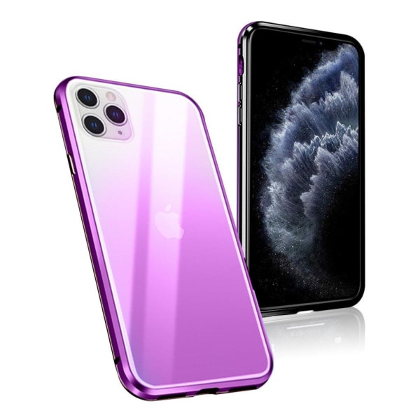 R-JUST RJC-11 Alu/Glas etui - iPhone 11 Pro - Sort+Lilla Purple