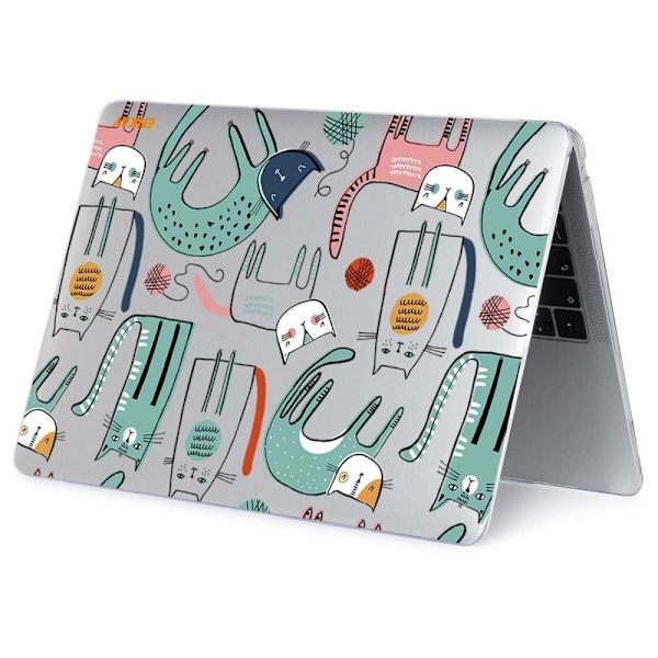 HAT PRINCE MacBook Pro 13 (A2251, A2289, 2020) / M1 / M2 (A2338, 2020) sött djurliknande fodral - Smala Katter Grön