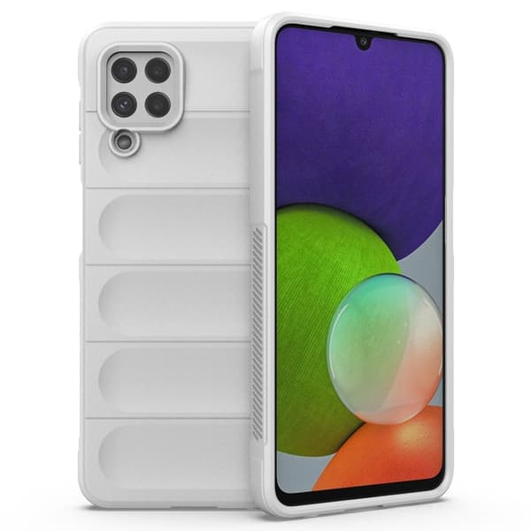 Mjukt greppformat Samsung Galaxy A22 4G skal - Vit Vit