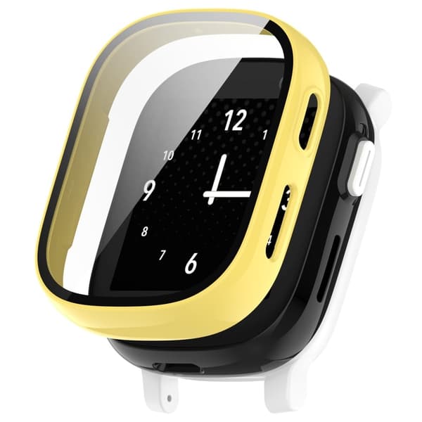 Hard Bump Resistant Cover for Xplora X6 Play Watch Case with Tempered Glass Screen Protector - Yellow Gul