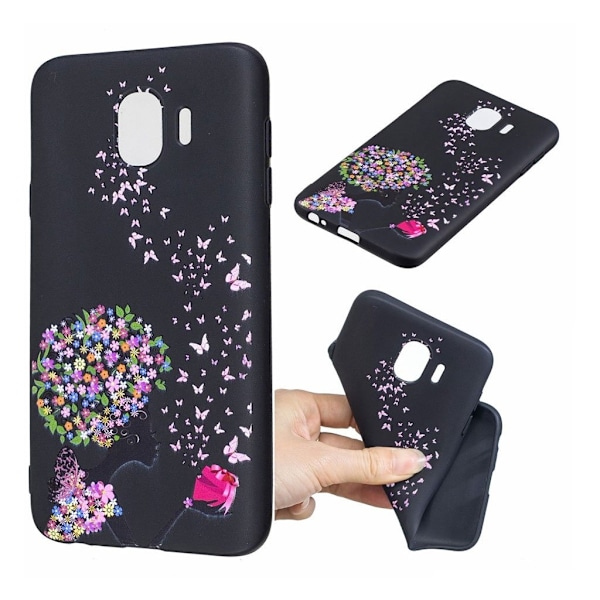 Butterfly läder Samsung Galaxy J4 (2018) fodral - Flerfärgad multifärg