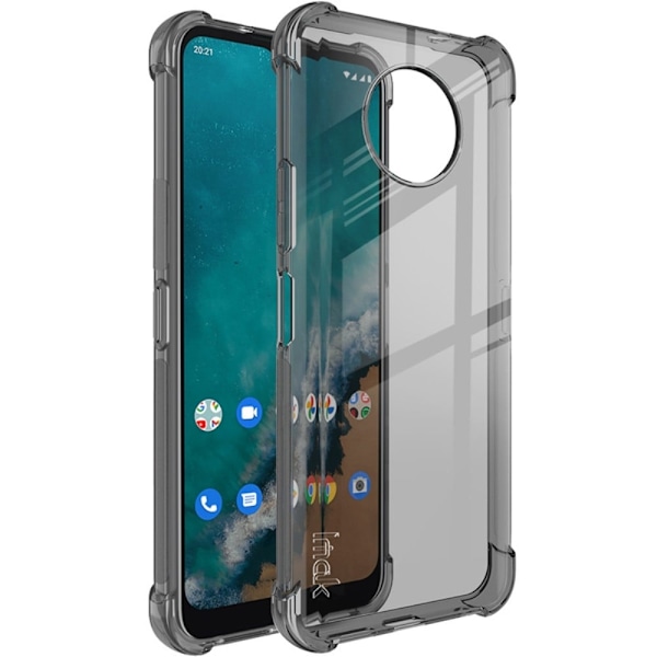 IMAK turvatyynyn suojus Nokia G50:lle - Läpinäkyvä Musta Transparent
