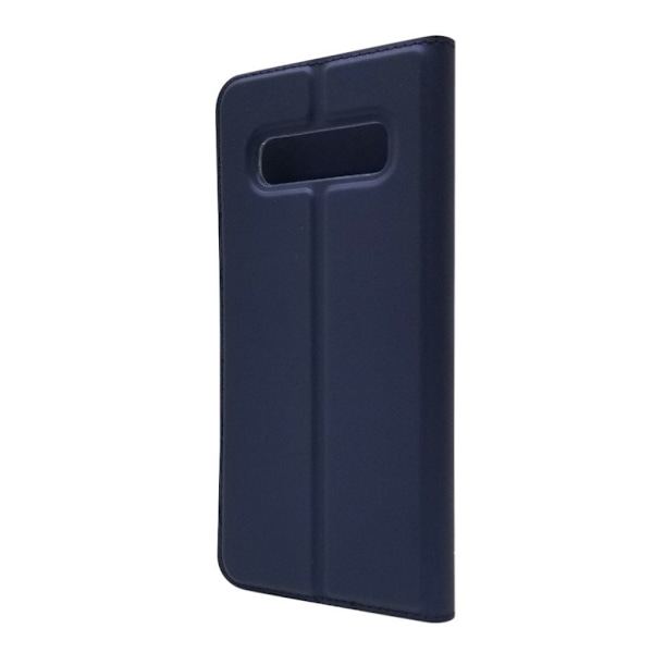 Samsung Galaxy S10 Plus adsorption läderfodral - Mörkblå Blå