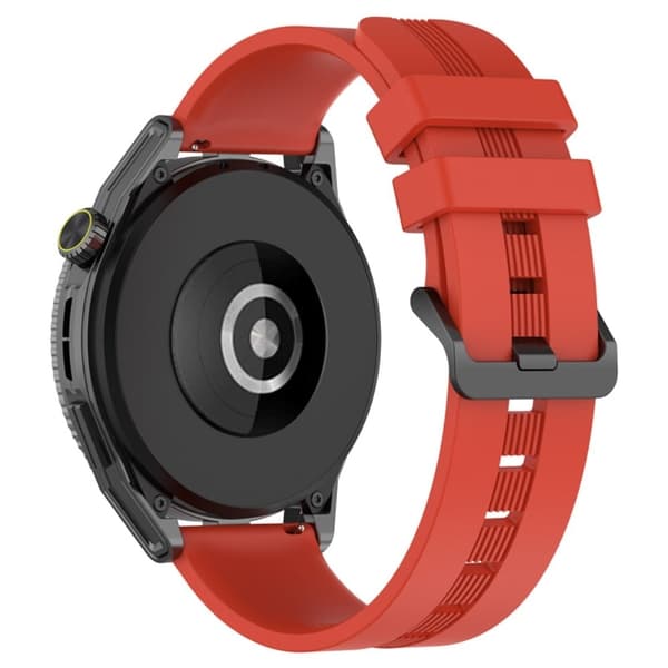 22 mm universal klokkerem i silikon med tekstur - Rød Red