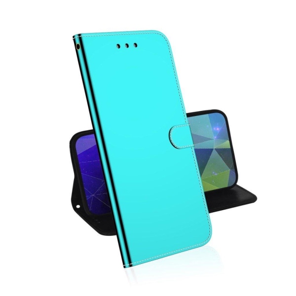 Mirror iPhone 12 Pro Max flip case - Cyan Green