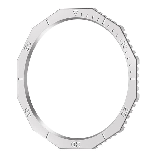 Støtsikkert deksel til Samsung Galaxy Watch6 Classic 43 mm Rhombus Smartwatch Bezel Ringdeksel - Sølv Silver grey