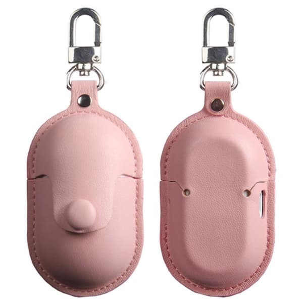 Samsung Galaxy Buds Plus läderfodral med upphängningsögla - Rosa Rosa