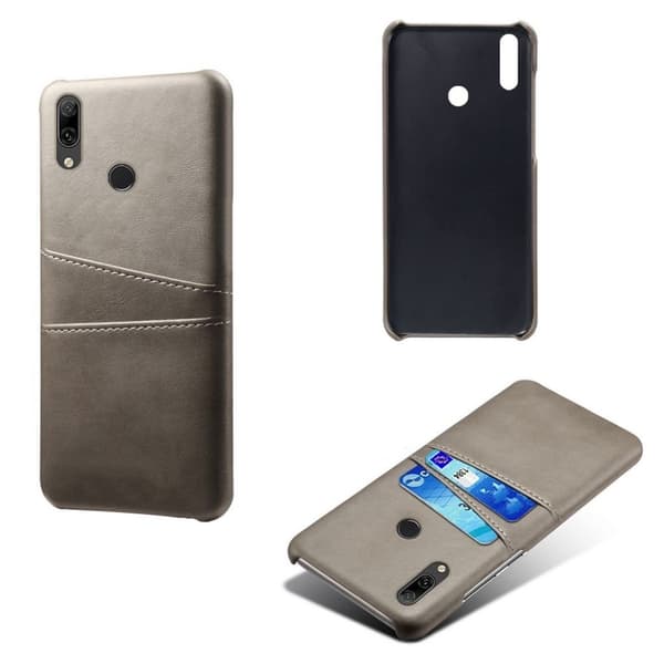 Huawei Y7 2019 skal med korthållare - Silver/Grå Silvergrå