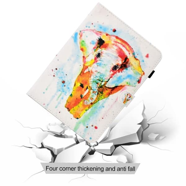 Lenovo Tab M10 FHD Plus Mønster Printing Lær Etui - Elefant Multicolor