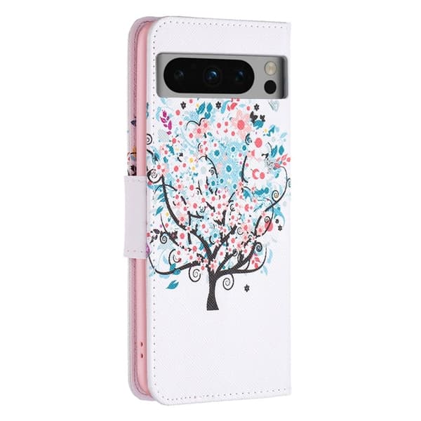 Wonderland Google Pixel 8 Pro Flippetui - Blomst Tre Pink