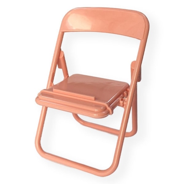 Universal mini stolformet foldbar telefonholder - Lyserød Pink