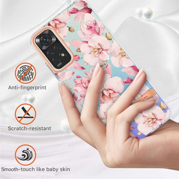 Supertyndt og holdbart softcover til Xiaomi Redmi Note 11S / Note 11 - Lyserød Gardenia Multicolor