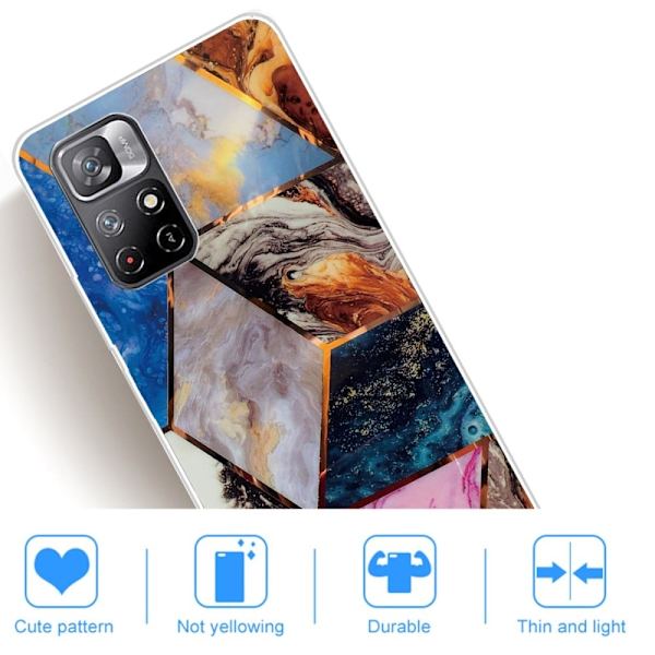 Marble Xiaomi Redmi Note 11T 5G1 Etui - Vibrant Marmor Diamant Multicolor