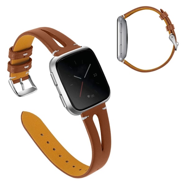 Aitoa nahkaa oleva kellonauha Fitbit Versa - Ruskea Brown