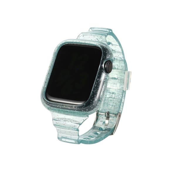 Glitter-teemainen kellonauha Apple Watch Series 6 / 5 40mm - Vihreä Green