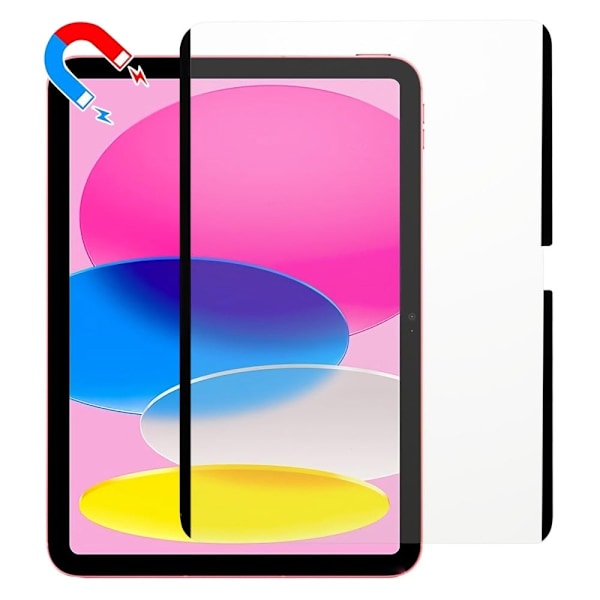 iPad 10.9 (2022) magnetic paper feel screen protector Svart