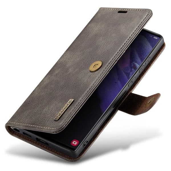 DG.Ming Samsung Galaxy S22 Ultra 2-in-1 Lommebok Etui - Grå Silver grey