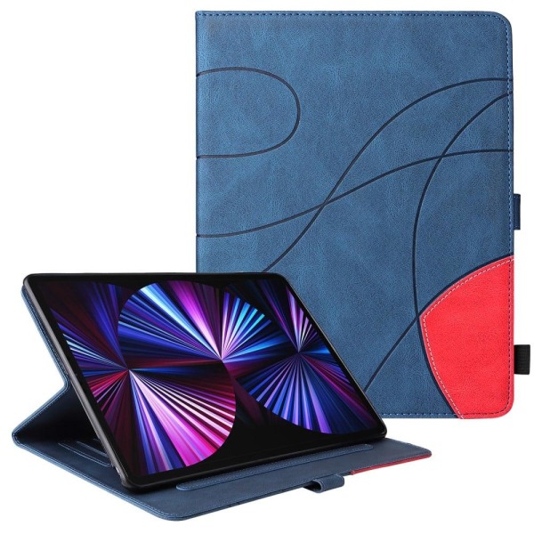 iPad Pro 12.9 (2021) / (2020) / (2018) KT dual color leather fli Blue