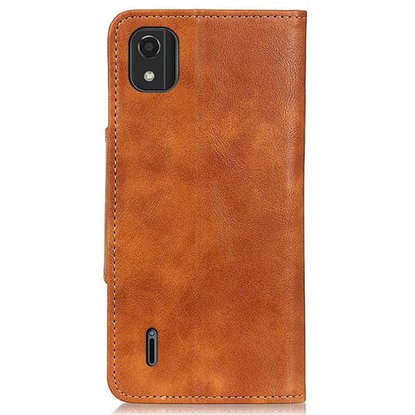Alpha Nokia C2 2nd Edition nahkainen läppäkotelo - Ruskea Brown