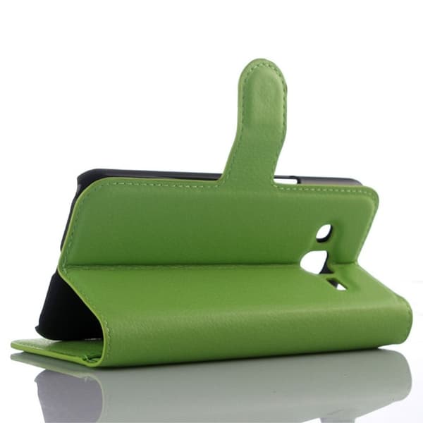Samsung Galaxy J3 (2016) / J3 enkelt læder-etui - Grøn Green
