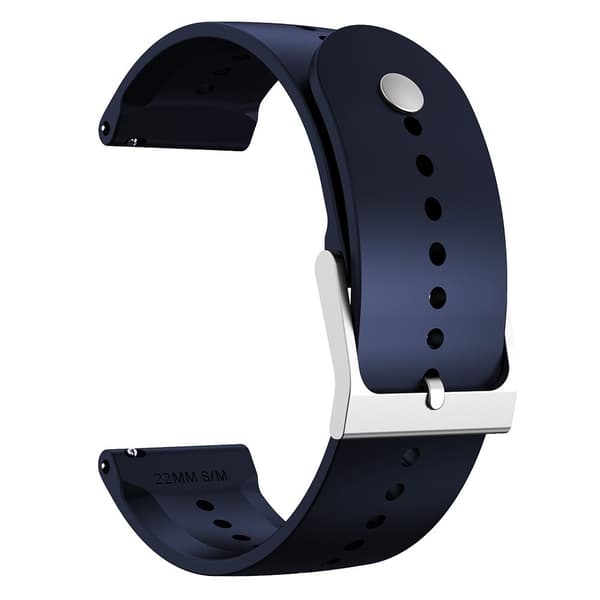 22 mm universal klockarmband i silikon - Mörkblå Blå